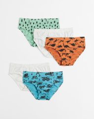 22A2-159 H&M 5-pack Printed Boys’ Briefs - 5 tuổi