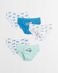 22A2-158 H&M 5-pack Printed Boys’ Briefs - 6 tuổi