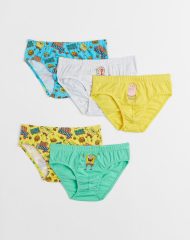 22A2-157 H&M 5-pack Printed Boys’ Briefs - 6-8 tuổi