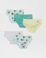 22A2-155 H&M 5-pack Printed Boys’ Briefs - 6-8 tuổi