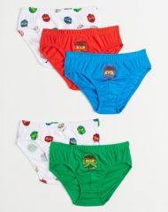 22A2-154 H&M 5-pack Printed Boys’ Briefs - 7 tuổi