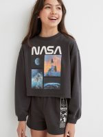 22A2-084 H&M 2-piece Sweatshirt Set - Đồ bộ cho bé gái