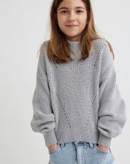 22A2-068 H&M Knit Sweater - Áo thun bé gái