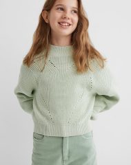 22A2-065 H&M Knit Sweater - Áo khoác - Áo lạnh - Áo len bé gái