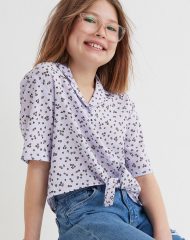 22A2-048 H&M Tie-hem Blouse - HÀNG GIẢM GIÁ