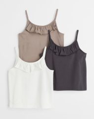 22Y1-018 H&M 3-pack Cotton Tank Tops - 6 tuổi