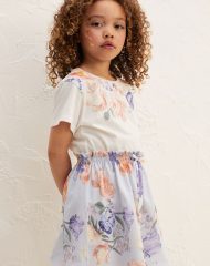 22Y1-033 H&M 2-piece Printed Set - Váy, đầm bé gái