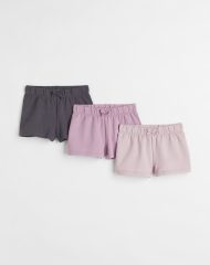 22Y2-013 H&M 3-pack Cotton Shorts - Quần short, quần lửng bé gái