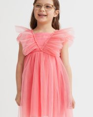 22Y2-028 H&M Pleated Tulle Dress - 8-10 tuổi