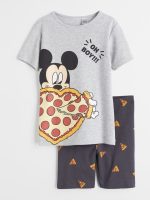 22Y2-155 H&M Printed Jersey Pajamas - 10-12 tuổi