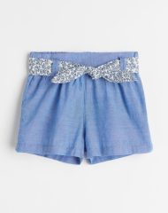 22U1-010 H&M Tie-belt Shorts - Quần short, quần lửng bé gái