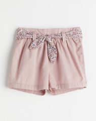 22U1-011 H&M Tie-belt Shorts - Quần short, quần lửng bé gái