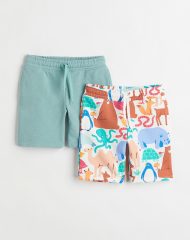 22U1-155 H&M 2-pack Sweatshorts - Quần short, quần lửng bé trai