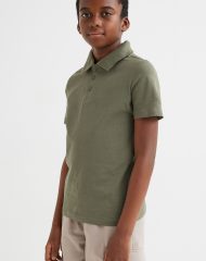 22U1-180 H&M Cotton Polo Shirt - 12-14 tuổi