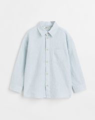 22U1-144 H&M Linen-blend Shirt - Áo sơ mi bé trai