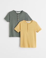 22U1-136 H&M 2-pack Cotton Henley Shirts - Category