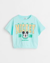 22U1-075 H&M Printed T-shirt - Áo thun bé gái