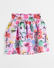 22U1-067 H&M Patterned Tiered Skirt - 10-12 tuổi