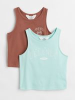 22U1-063 H&M 2-pack Cotton Tank Tops - HÀNG GIẢM GIÁ