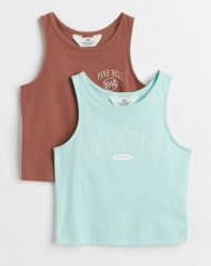 22U1-063 H&M 2-pack Cotton Tank Tops - 