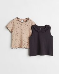 22U2-001 H&M 2-pack Cotton Tops - 12-18 tháng