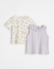 22U2-003 H&M 2-pack Cotton Tops - BÉ GÁI