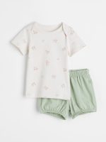 22U2-006 H&M 2-piece Cotton Set - Đồ bộ cho bé gái