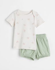 22U2-006 H&M 2-piece Cotton Set - Đồ bộ cho bé gái