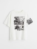 22U2-169 H&M Boxy Printed T-shirt - 10-12 tuổi