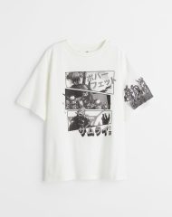 22U2-169 H&M Boxy Printed T-shirt - 