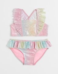 22U2-087 H&M Patterned Ruffled Bikini - 6-8 tuổi