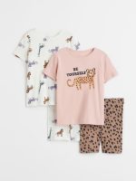 22U2-083 H&M 2-pack Cotton Pajamas - Đồ bộ cho bé gái