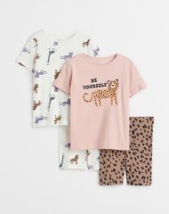 22U2-083 H&M 2-pack Cotton Pajamas - 6 tuổi