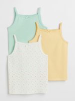 22U2-084 H&M 3-pack Jersey Tank Tops - HÀNG GIẢM GIÁ
