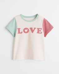 22L1-001 H&M Printed T-shirt - BÉ GÁI