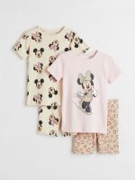 22L1-105 H&M 2-pack Printed Pajamas - Đồ bộ cho bé gái