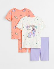 22L1-104 H&M 2-pack Cotton Pajamas - Đồ bộ cho bé gái