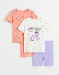 22L1-104 H&M 2-pack Cotton Pajamas - BÉ GÁI