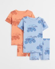 22L1-188 H&M 2-pack Printed Pajamas - 6-8 tuổi