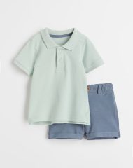 22L1-130 H&M Polo Shirt and Shorts - 18-24 tháng