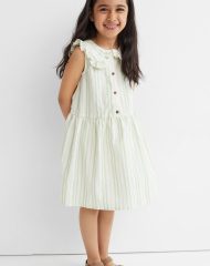 22L1-064 H&M Collared Cotton Dress - Váy, đầm bé gái
