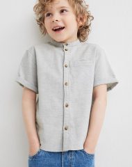 22L2-060 H&M Short-sleeved Henley Shirt - 9-10 tuổi