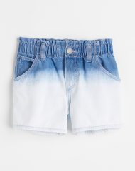 22G1-015 H&M Cotton Denim Paper-bag Shorts - BÉ GÁI