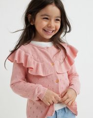 22G1-011 H&M Textured-knit Cardigan - 8-10 tuổi