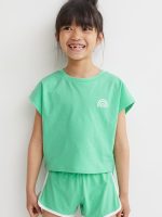 22G2-009 H&M 2-piece cotton set - Đồ bộ cho bé gái