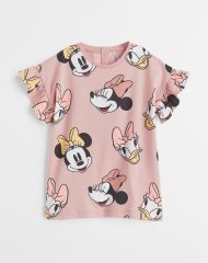 22G3-002 H&M Printed jersey dress - Áo thun bé gái