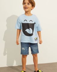 22G3-054 H&M Oversized printed T-shirt - Áo thun bé trai