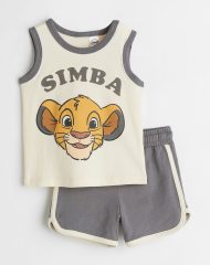 22G3-042 H&M 2-piece Printed Set - Đồ bộ cho bé trai