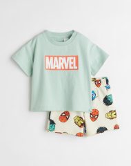 22G3-040 H&M 2-piece Cotton Set - Đồ bộ cho bé trai