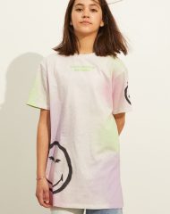 22G3-028 H&M Oversized Printed T-shirt Dress - Áo thun bé gái